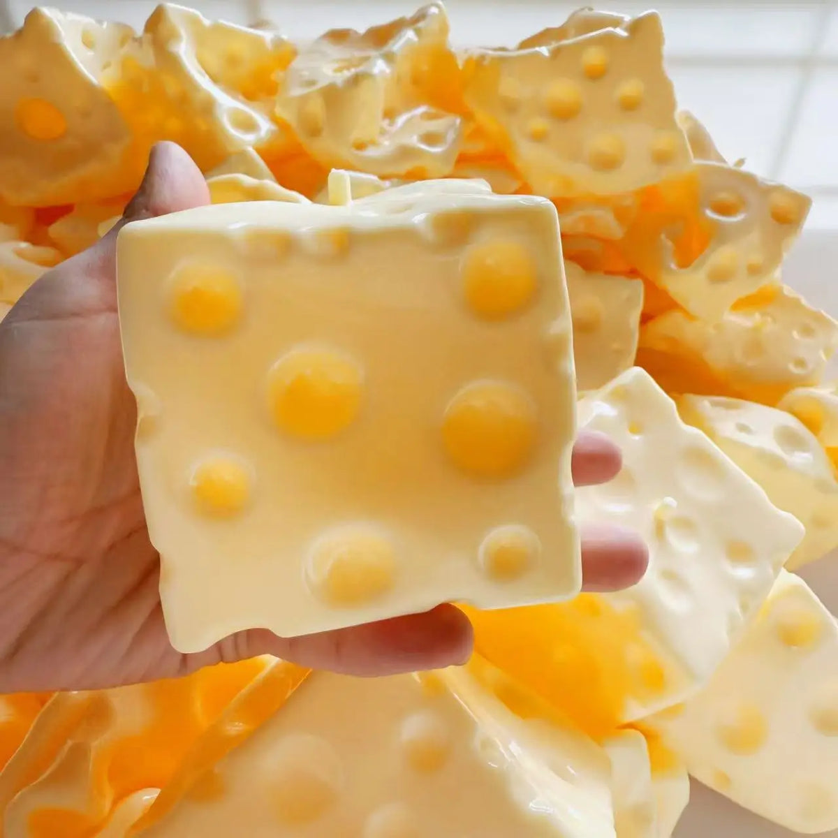1pc 7cm Square Ultrathin Cheese Ball Squishy, TPR Shell Slow Rebound Squeeze Toy, No Filler, DIY Cheese Skin Squishy, Birthday/Halloween Gift, Perfect Gift, Stress Relief Gift For Teens Help me start selling
