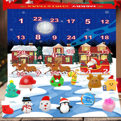Govetom 2025 Mochi Squishy Advent Calendar 24 Days Multi-color Stress Toys
