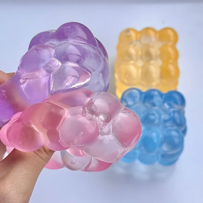 Squishy Maltose Fidget Toy | Bright Soft Colored Cubic Squeeze Stress Relief