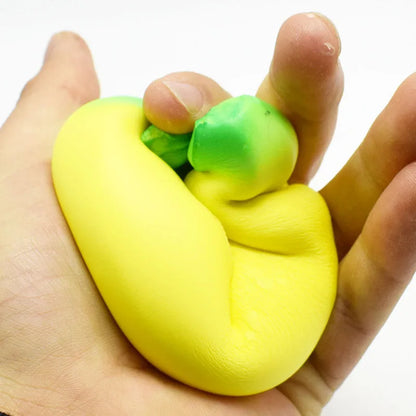 Jumbo Squishy Banana Stress Toy | Slow Rising Anti-Stress Fruit Squeeze